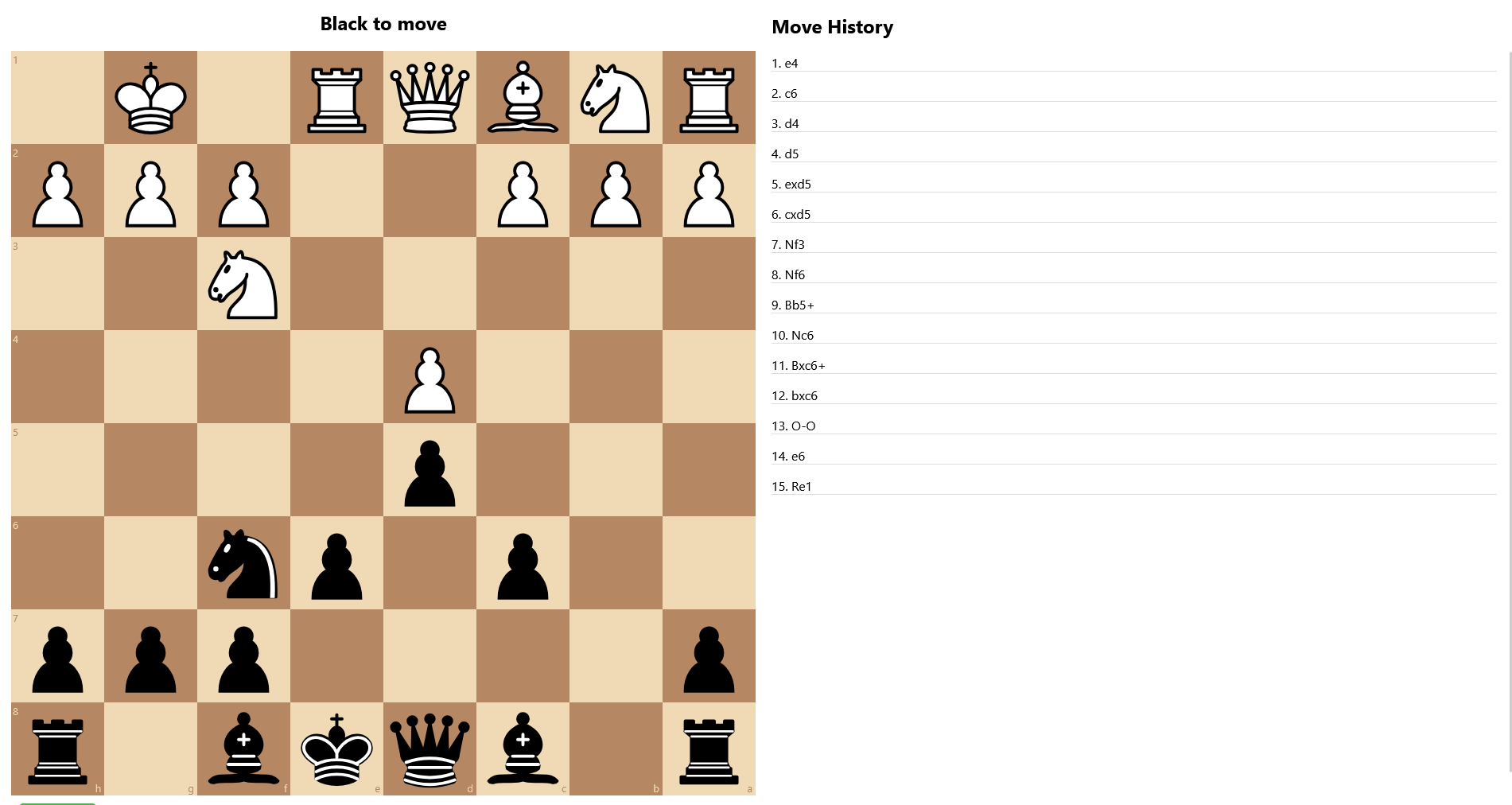 Screenshot of the project Local Chess