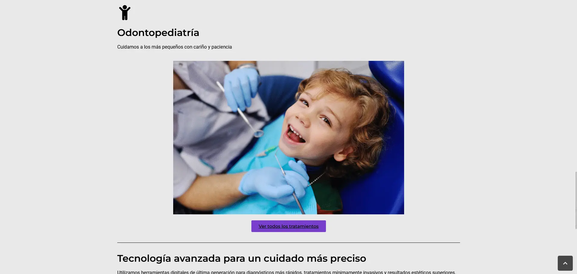 Screenshot of the project Dentist page