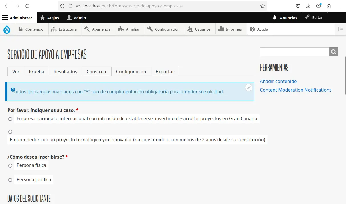 Screenshot of the project Telde's City Council Website