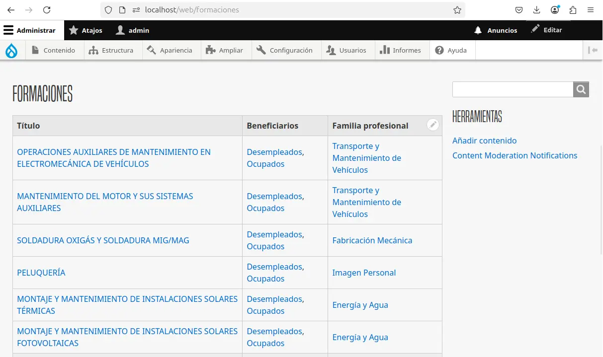 Screenshot of the project Telde's City Council Website
